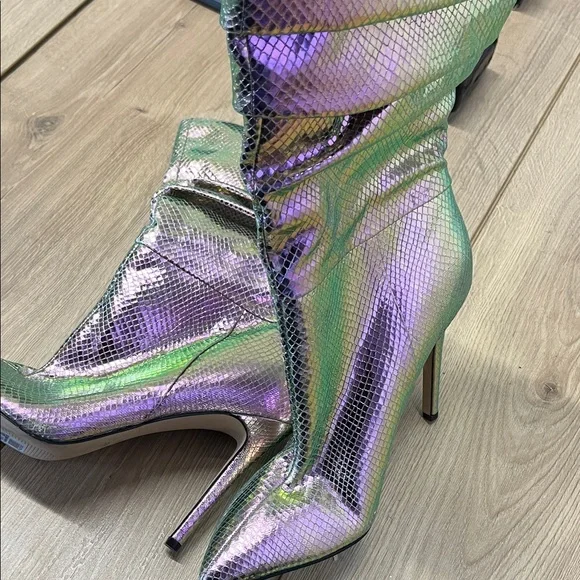 Nine West Iridescent Heeled Boots - Picture 9 of 9